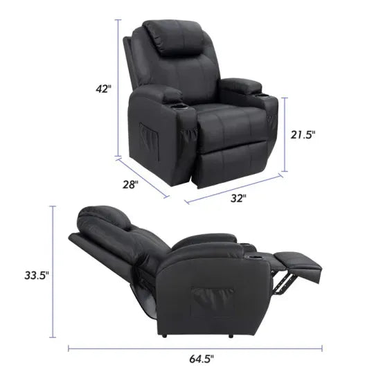 🔥Second Half Price🪑Faux Leather Power Lift Recliner Chair with Massage and Heating Functions✨