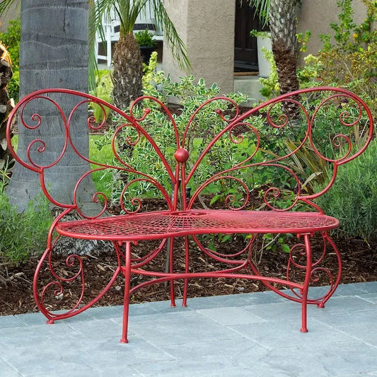 💒Last Day Special - Butterfly Metal Two People Outdoor Bench