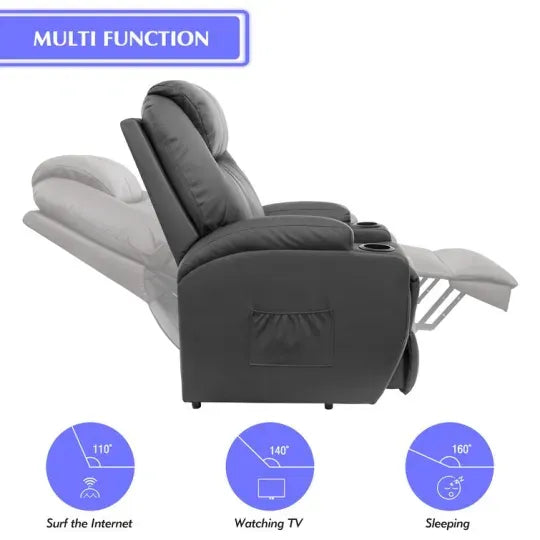 🔥Second Half Price🪑Faux Leather Power Lift Recliner Chair with Massage and Heating Functions✨