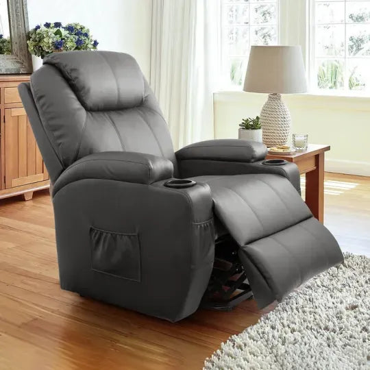 🔥Second Half Price🪑Faux Leather Power Lift Recliner Chair with Massage and Heating Functions✨