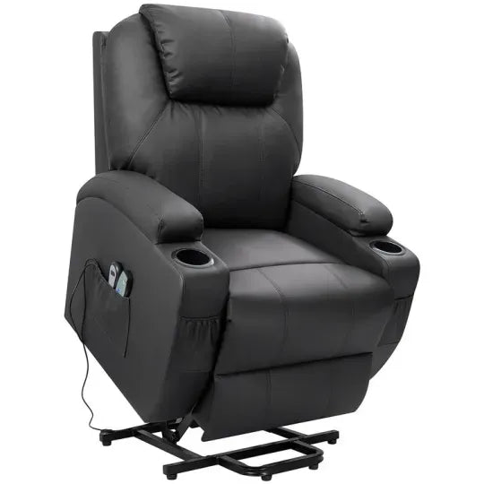 🔥Second Half Price🪑Faux Leather Power Lift Recliner Chair with Massage and Heating Functions✨