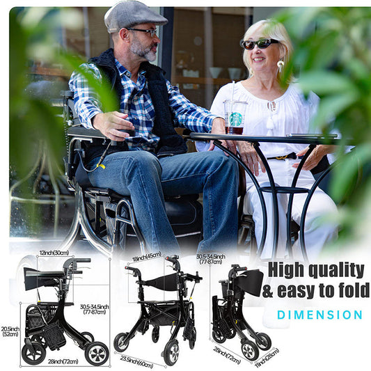 💒Last Day Special✨3 in 1 Rollator Walker/Electric Wheelchair✨